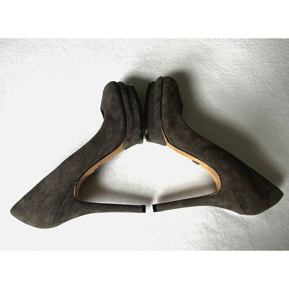 BCBGMaxAzria Pamela Stiletto Platform Heels Size 36/10B Gray Suede Leather - Picture 5 of 12